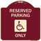 Signmission W/ NY Compliance Reserved Parking W/ Access Icon Heavy-Gauge Aluminum Sign, 18" x 18", BU-1818-22698 A-DES-BU-1818-22698 - alternate 1